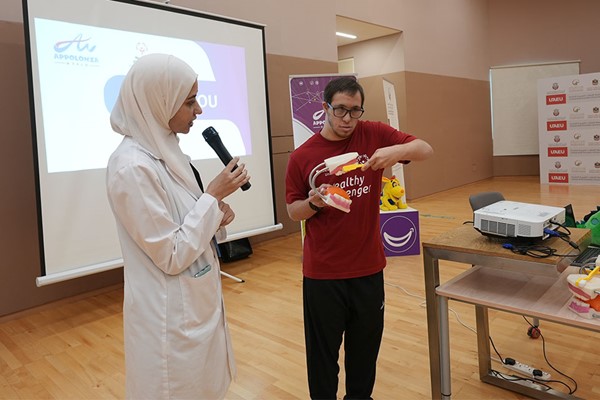 Dental Hygiene awareness event By Omar Al Shami at Abu Dhabi Autism Center 