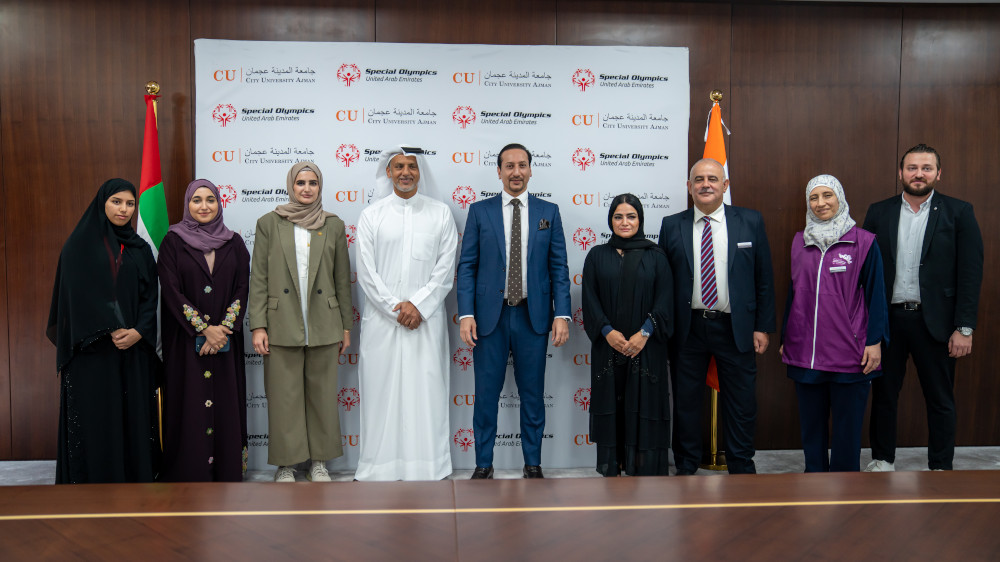 توقيع اتفاقية ما بين الاولمبياد الخاص الإماراتي و جامعة المدينة عجمان 